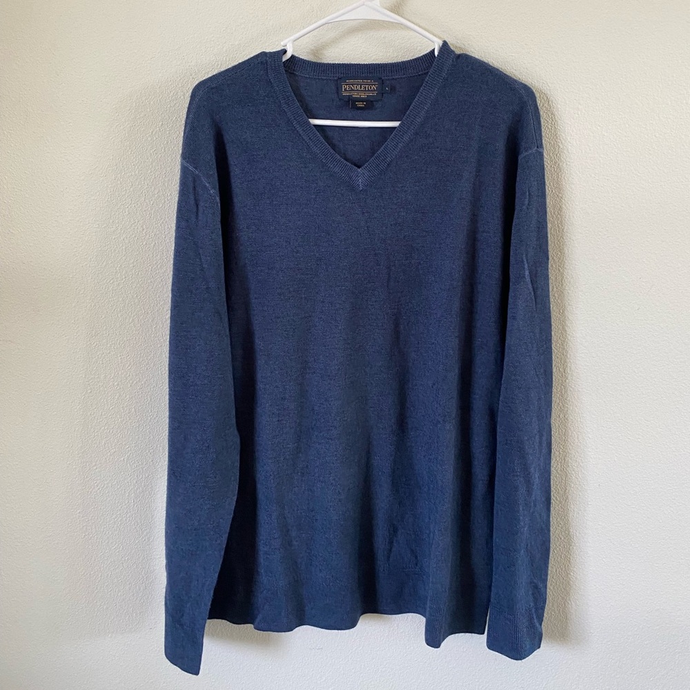 Pendleton Merino Wool V-Neck Sweater Minimalist